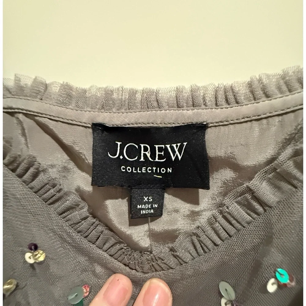 J. Crew Collection Ruffle-trim Camisole with Embellishments - Picture 7 of 9